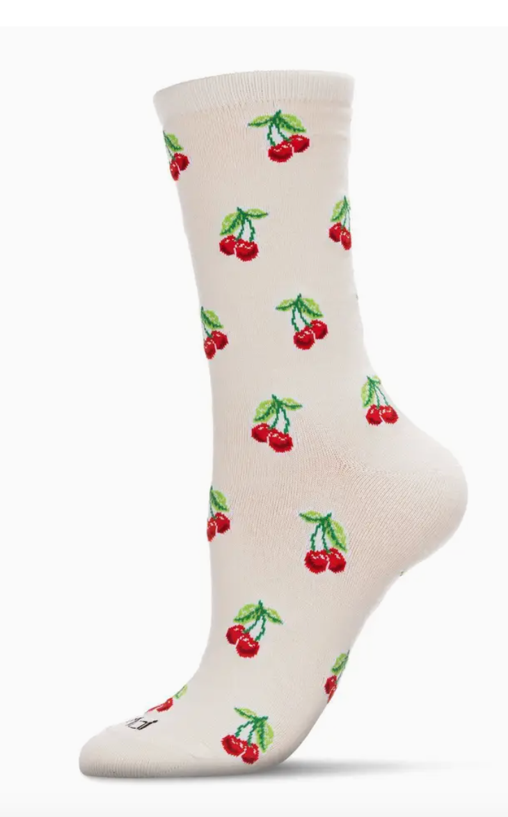 women's cherry novelty socks