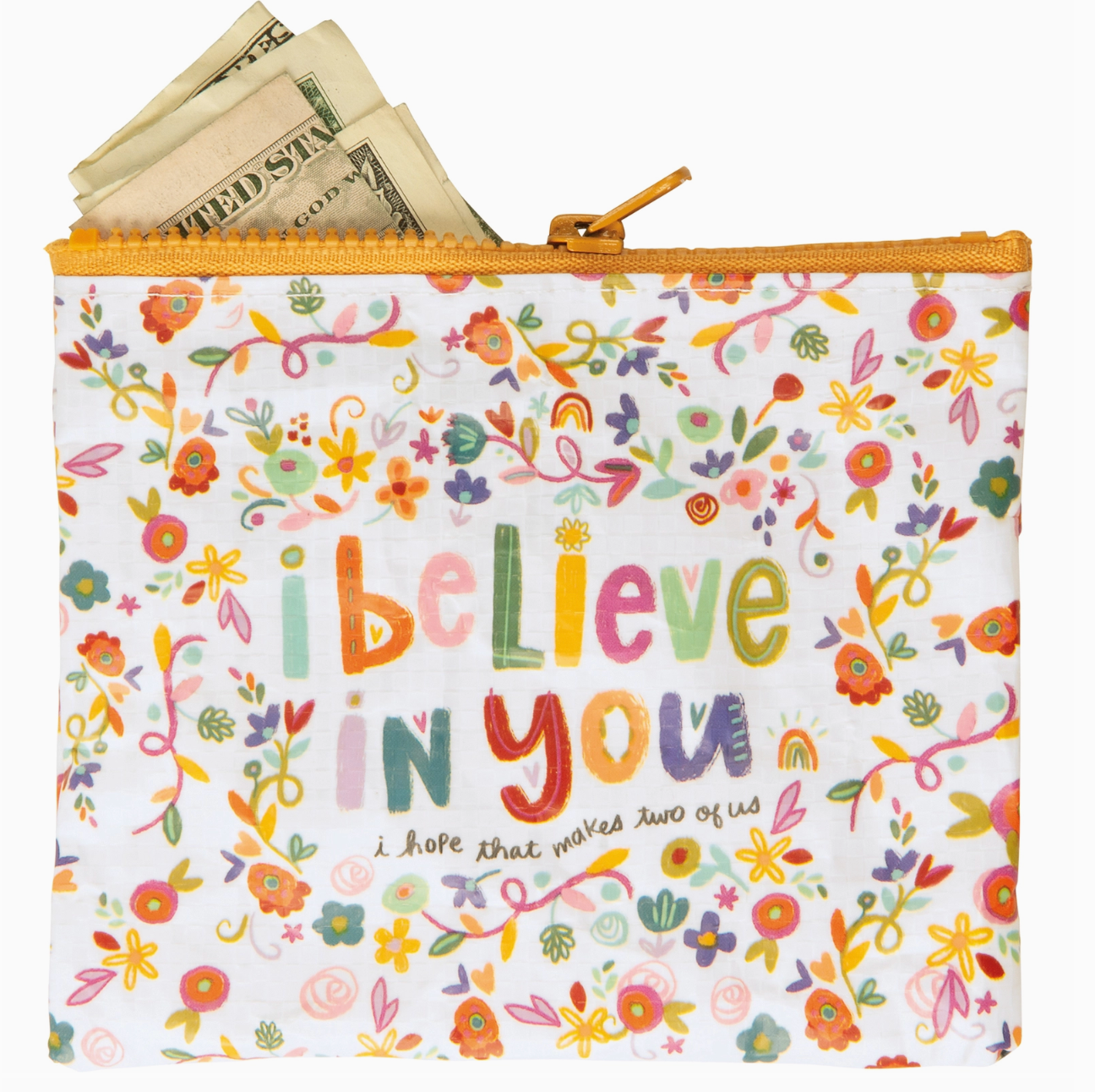 "I Believe in You" zipper wallet