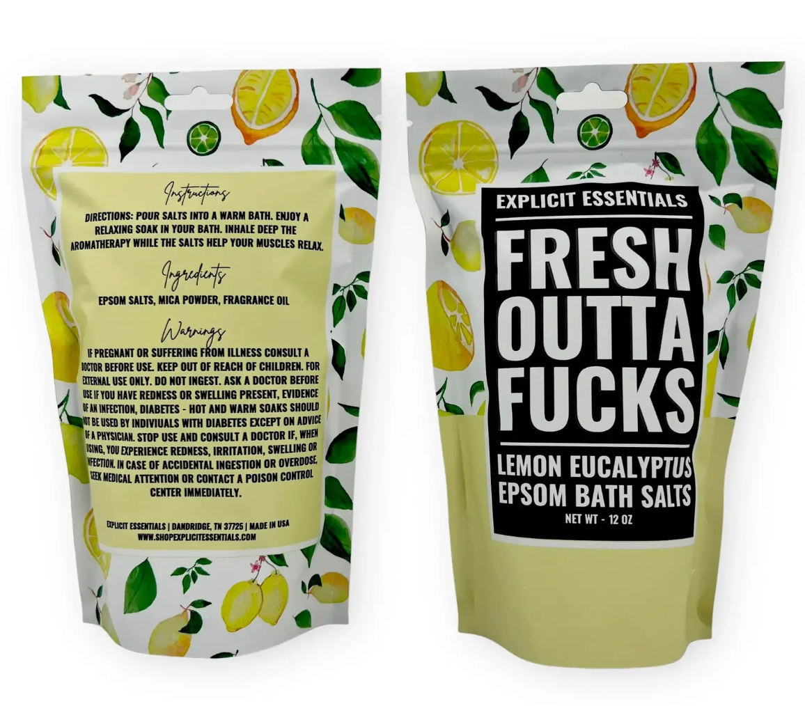 Fresh Outta F*cks Lemon Eucalyptus Bath Salts