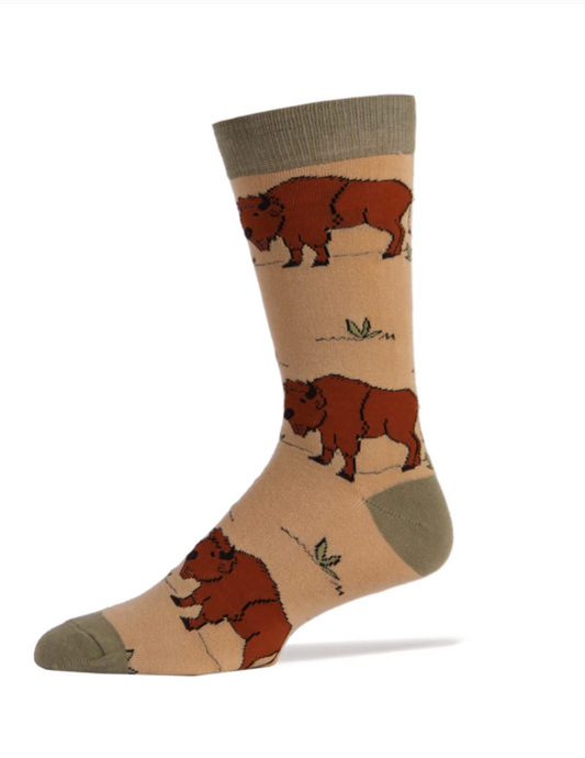 Men's novelty buffalo socks