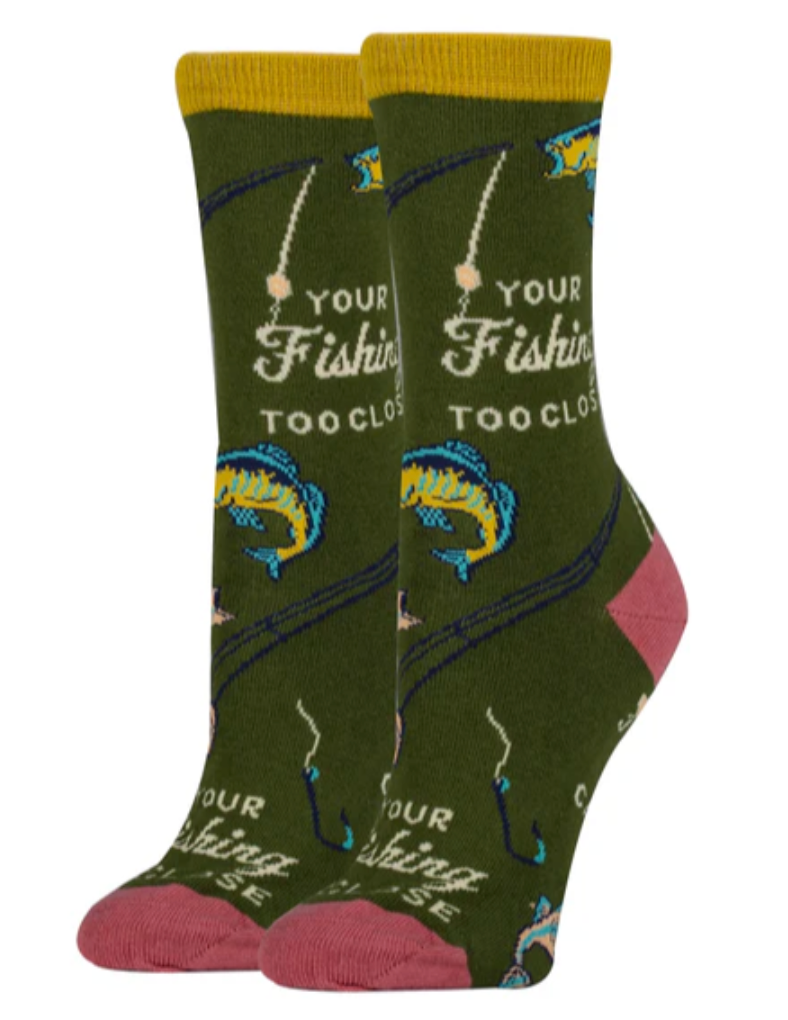 You're Fishing Too Close Men's Novelty Socks