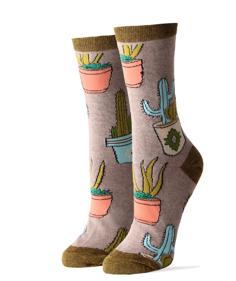 Women's Novelty "Cactus Hugs" Socks