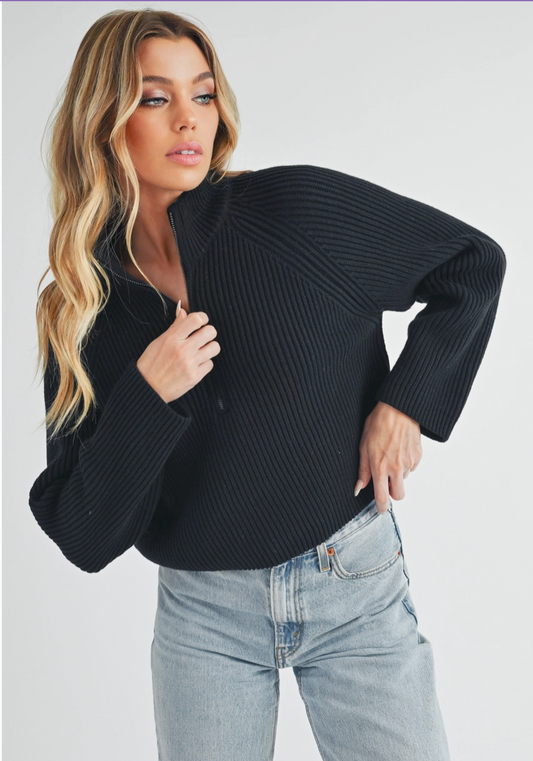 Trendy half-zip sweater (Various Colors)