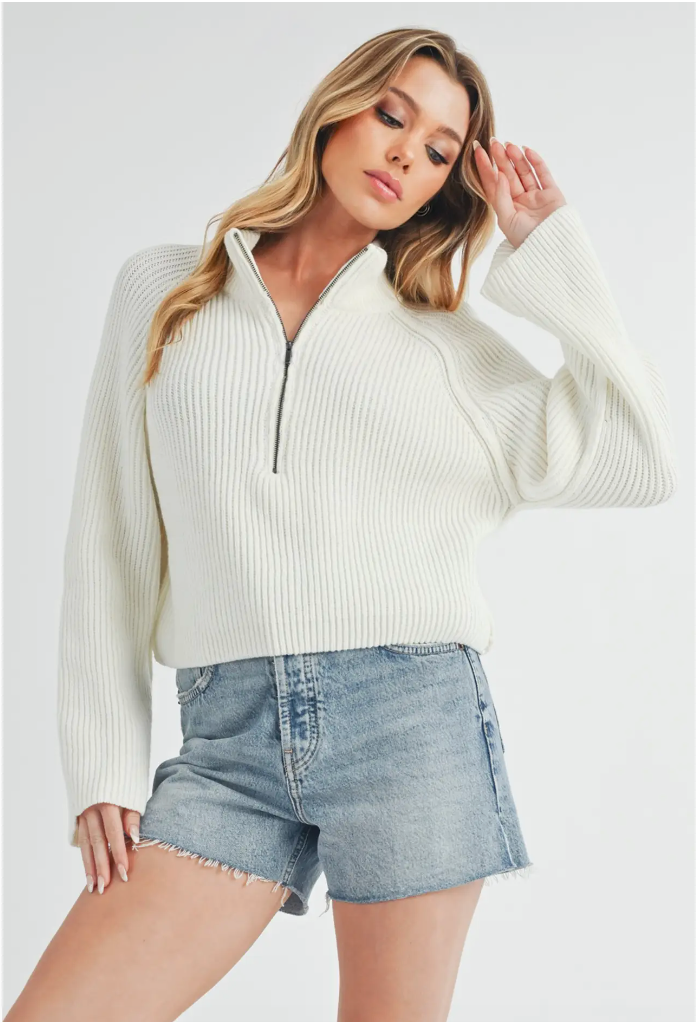 Trendy half-zip sweater (Various Colors)