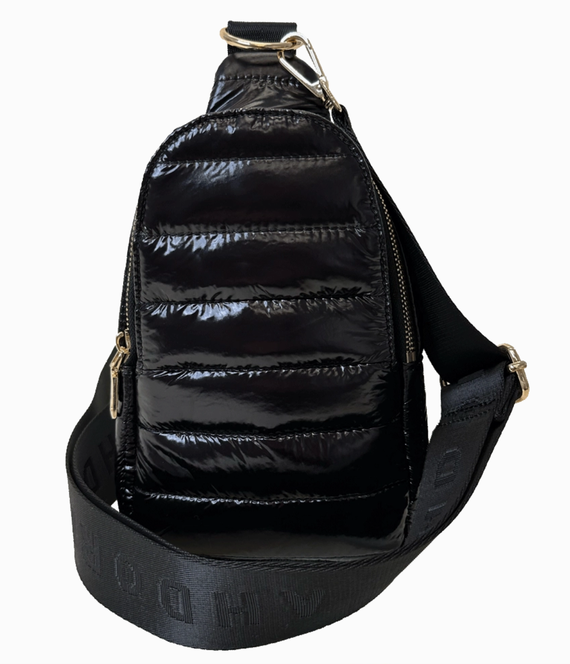 Black Puffy Sling Bag